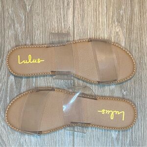 NEW Clear Double Strap Sandal Lulus Brand Women’s 9